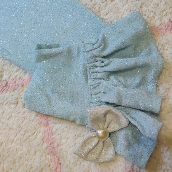 Blue sparkly bow leggings Imyourpresent - Picture 2 of 3